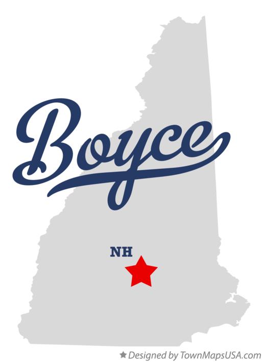 Map of Boyce New Hampshire NH