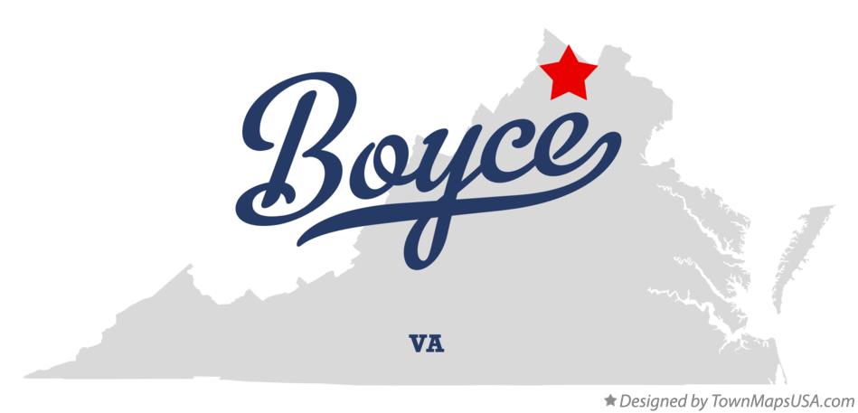 Map of Boyce Virginia VA