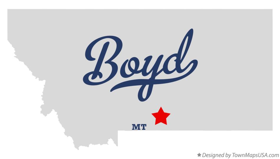 Map of Boyd Montana MT