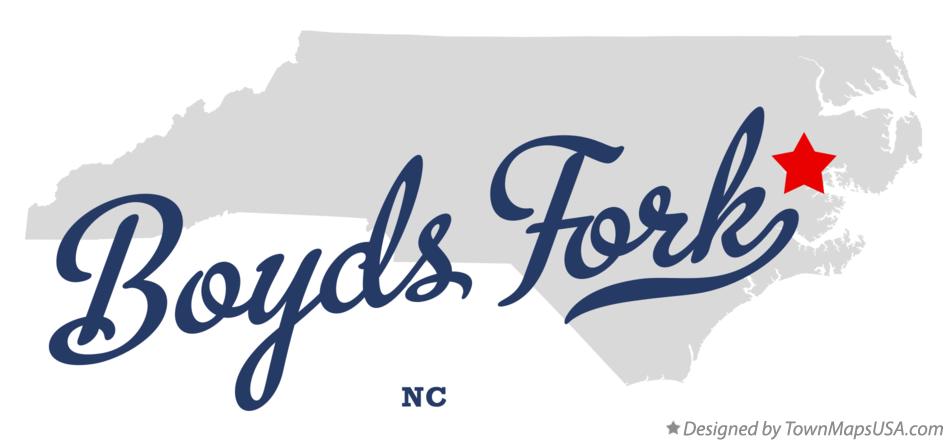 Map of Boyds Fork North Carolina NC