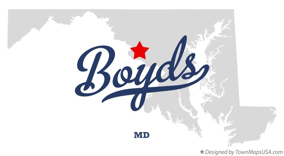 Map of Boyds Maryland MD