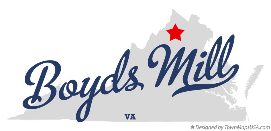 Map of Boyds Mill Virginia VA