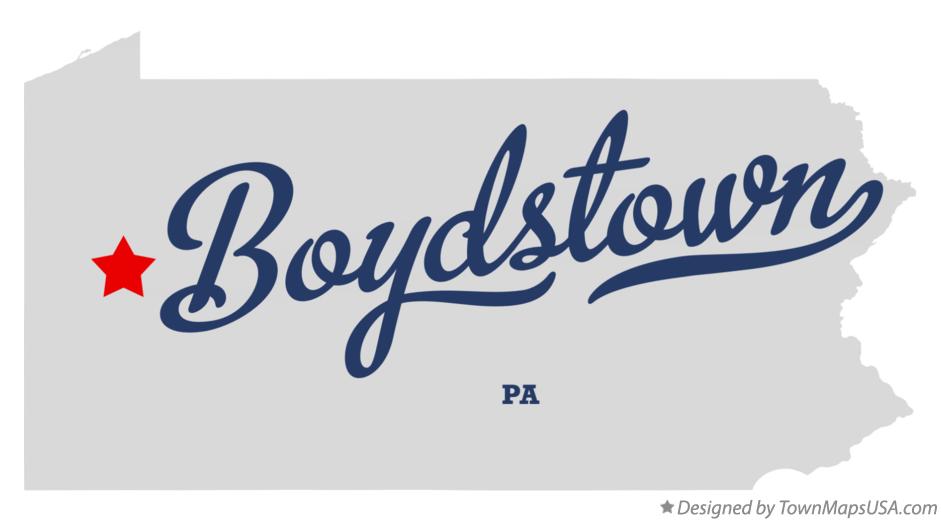 Map of Boydstown Pennsylvania PA