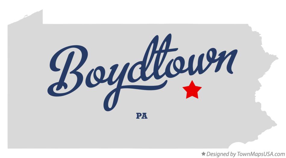 Map of Boydtown Pennsylvania PA