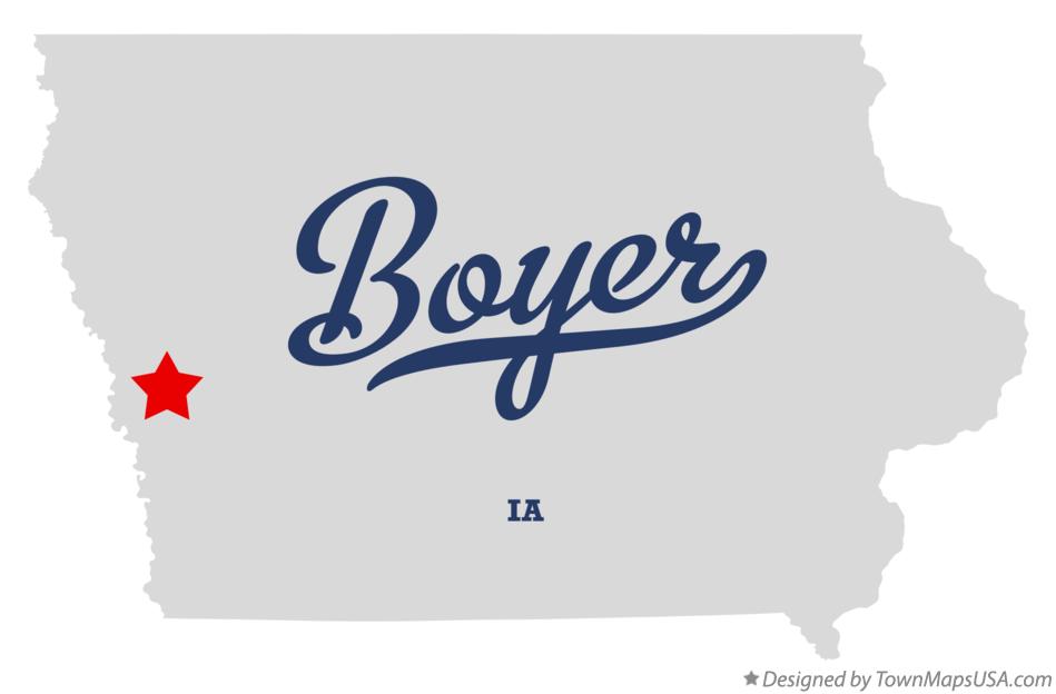 Map of Boyer Iowa IA