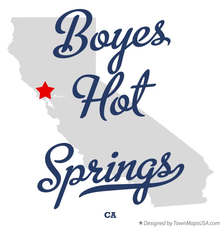 Map of Boyes Hot Springs California CA