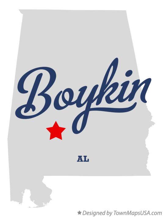 Map of Boykin Alabama AL