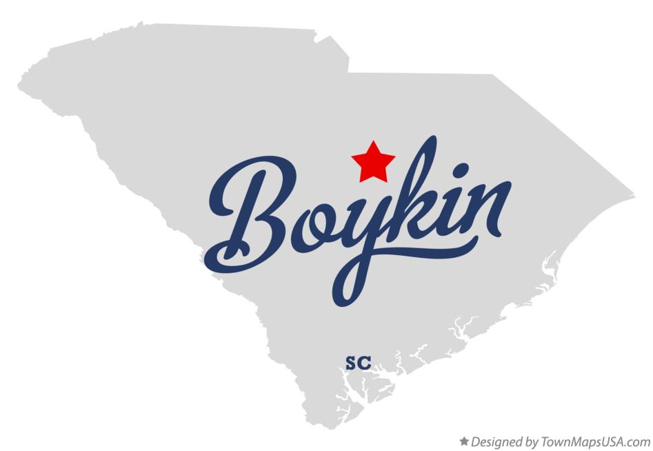Map of Boykin South Carolina SC