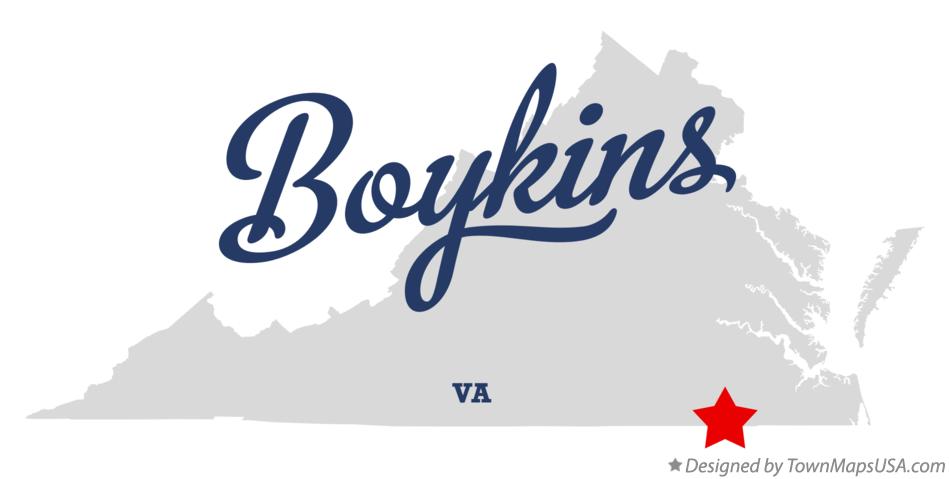 Map of Boykins Virginia VA