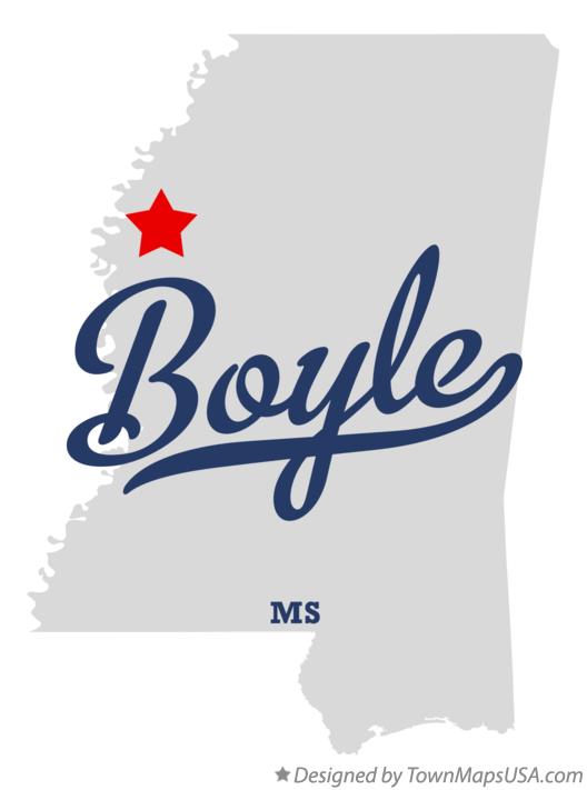 Map of Boyle Mississippi MS