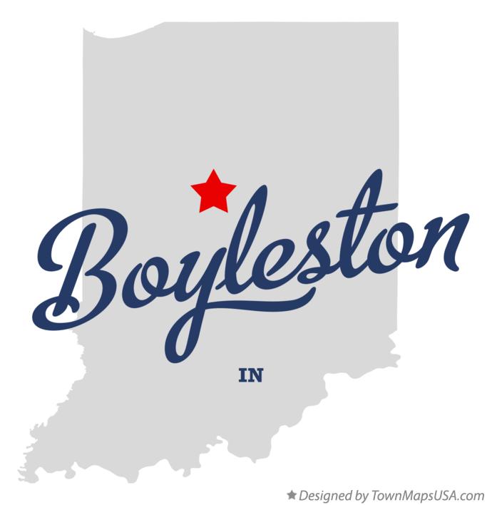 Map of Boyleston Indiana IN