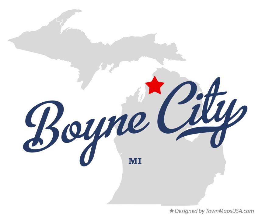 Map of Boyne City Michigan MI
