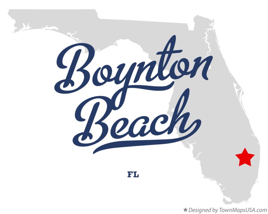 Map of Boynton Beach Florida FL