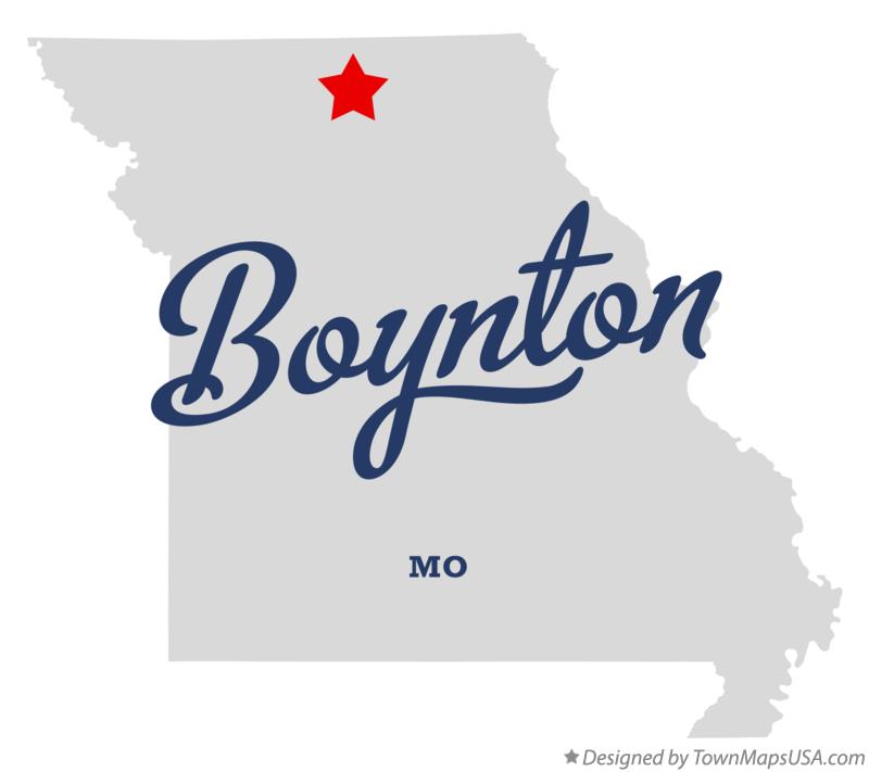 Map of Boynton Missouri MO