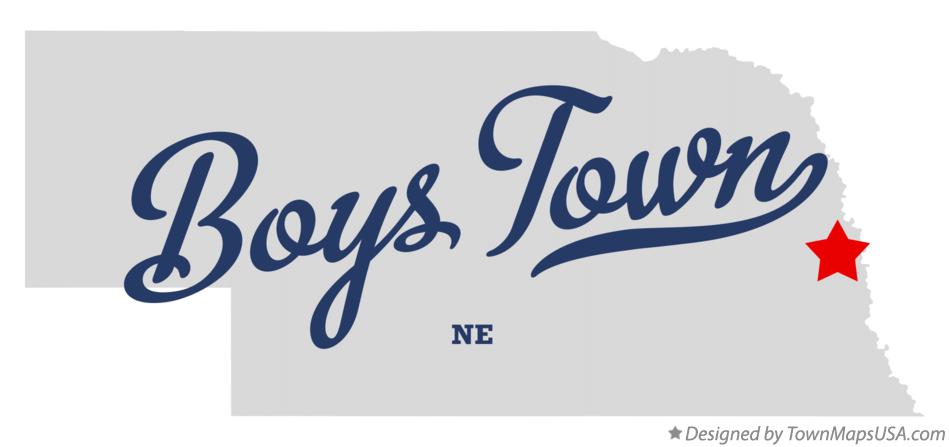 Map of Boys Town Nebraska NE