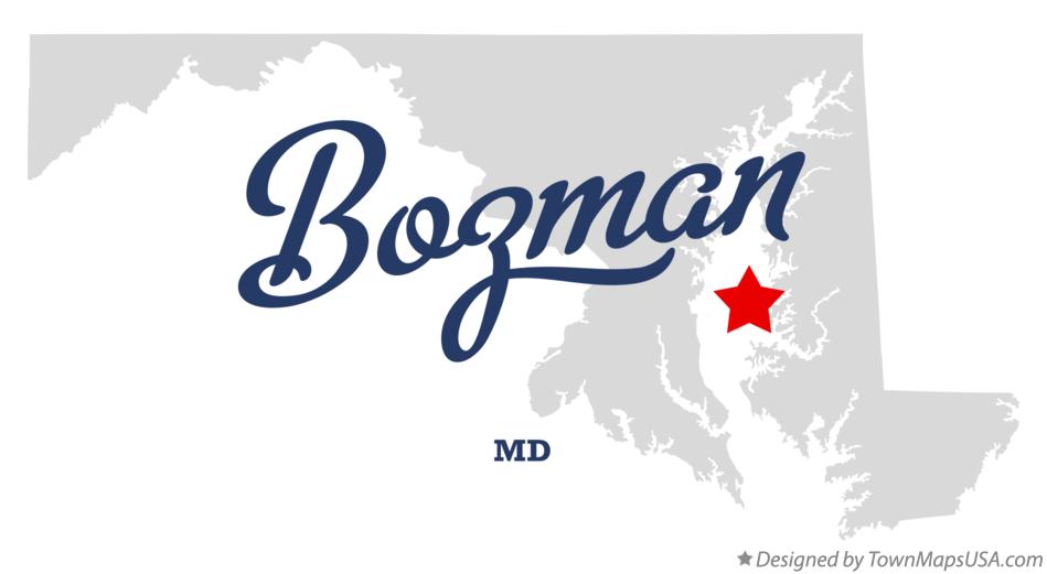 Map of Bozman Maryland MD