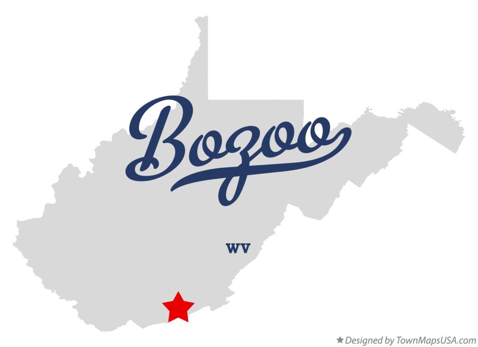Map of Bozoo West Virginia WV