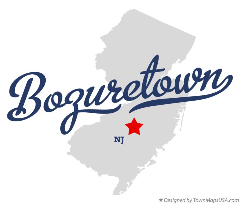 Map of Bozuretown New Jersey NJ