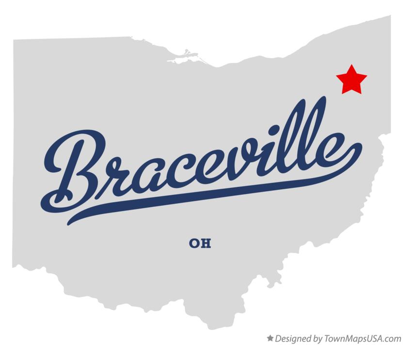 Map of Braceville Ohio OH