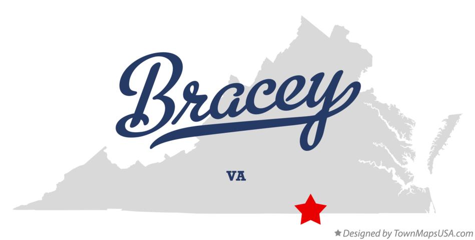 Map of Bracey Virginia VA
