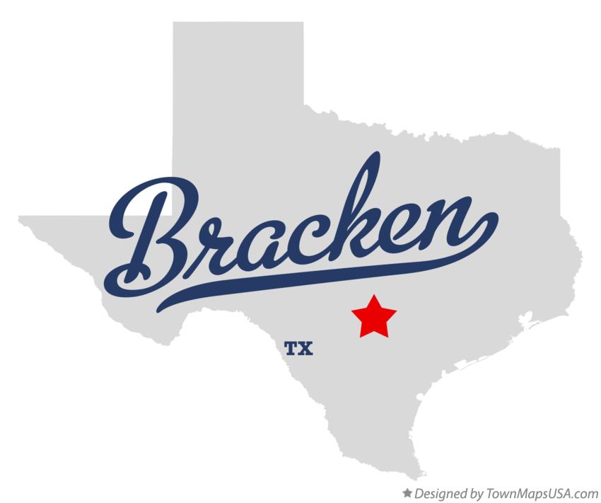 Map of Bracken Texas TX