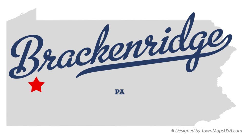 Map of Brackenridge Pennsylvania PA
