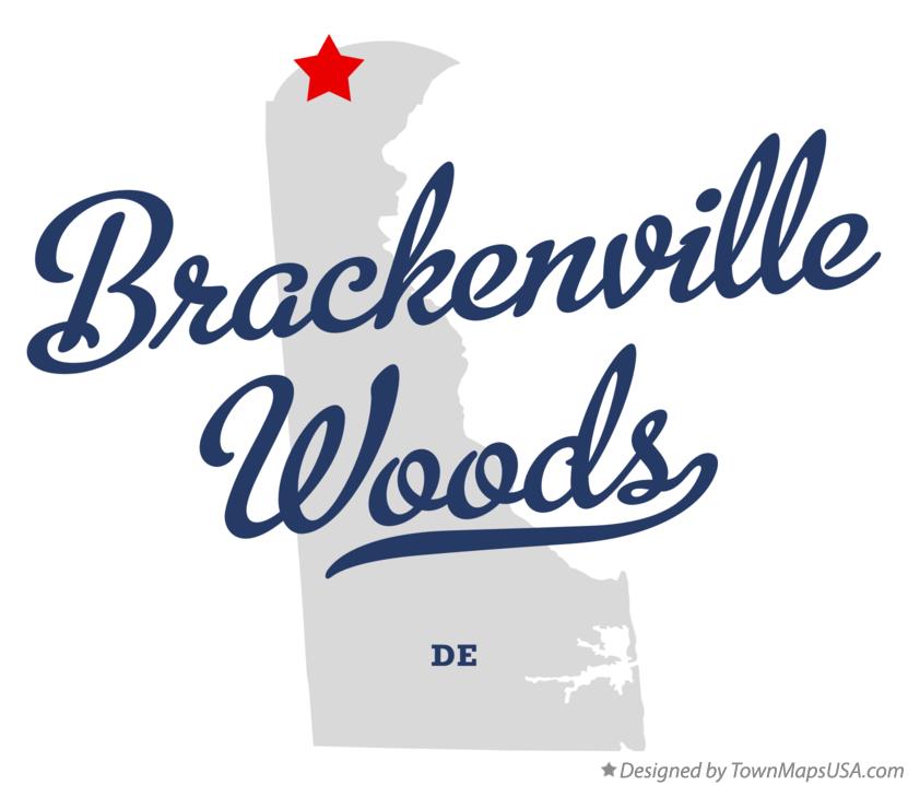 Map of Brackenville Woods Delaware DE