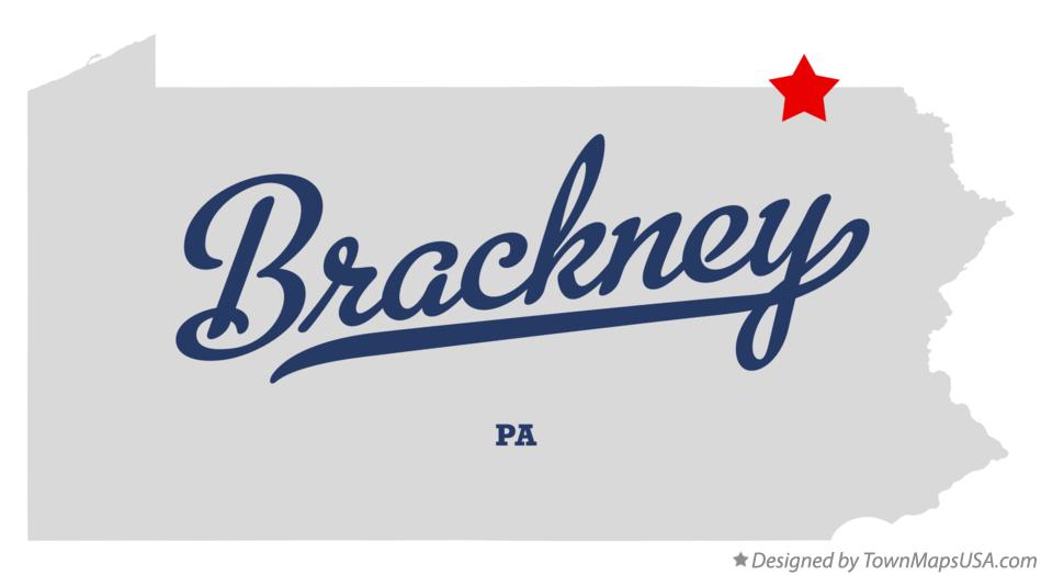 Map of Brackney Pennsylvania PA