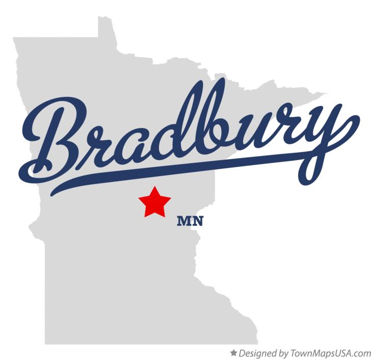 Map of Bradbury Minnesota MN
