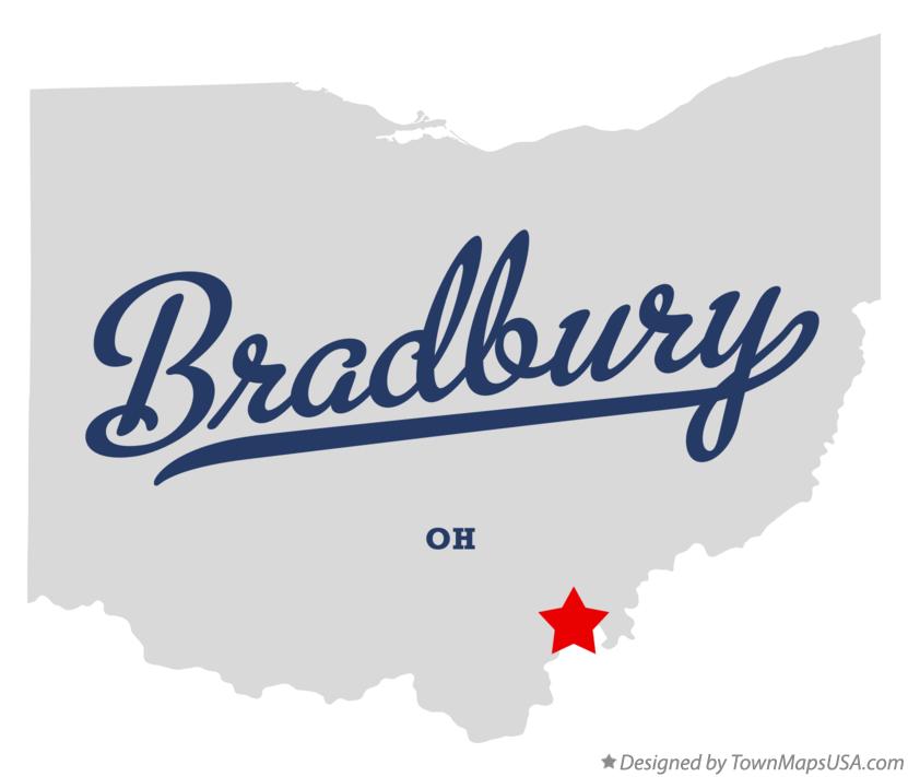 Map of Bradbury Ohio OH