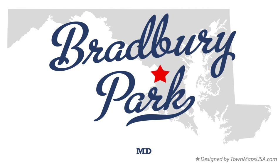 Map of Bradbury Park Maryland MD