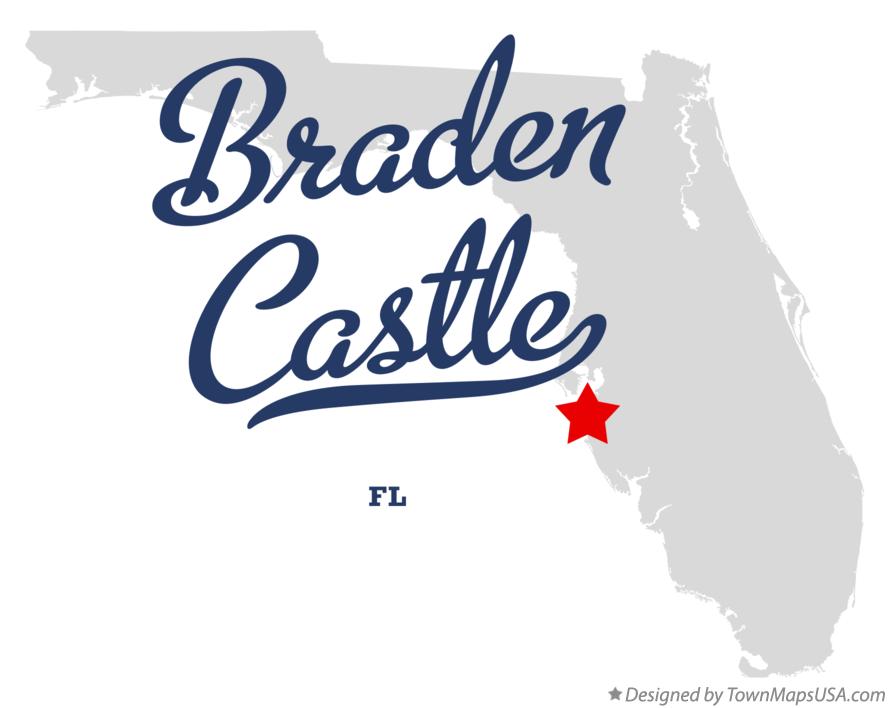 Map of Braden Castle Florida FL
