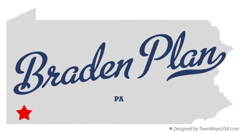 Map of Braden Plan Pennsylvania PA
