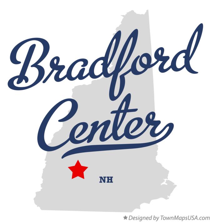 Map of Bradford Center New Hampshire NH