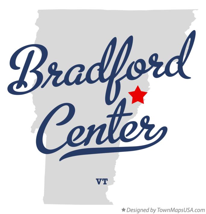 Map of Bradford Center Vermont VT
