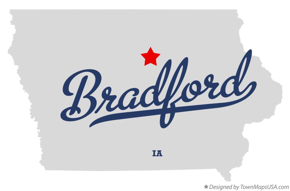 Map of Bradford Iowa IA