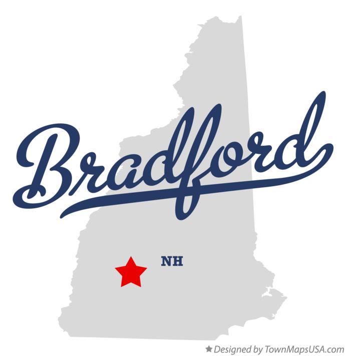 Map of Bradford New Hampshire NH