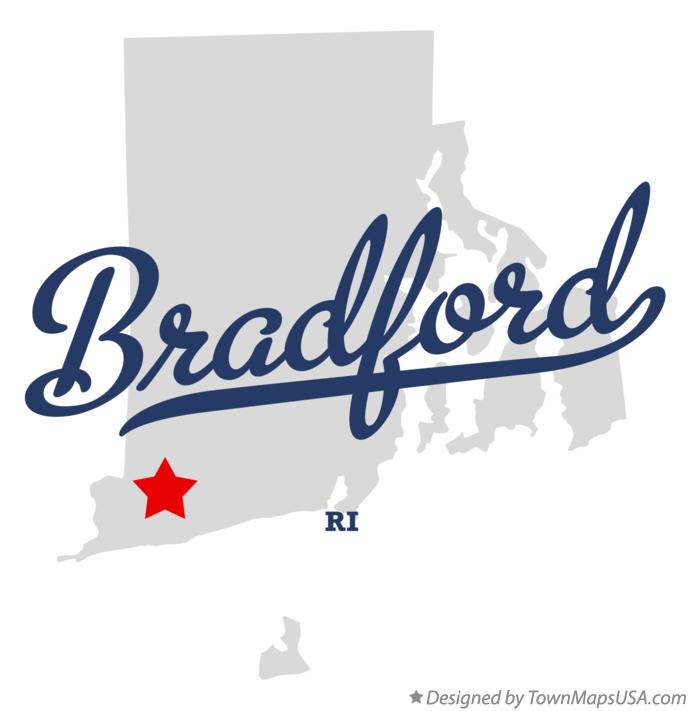 Map of Bradford Rhode Island RI