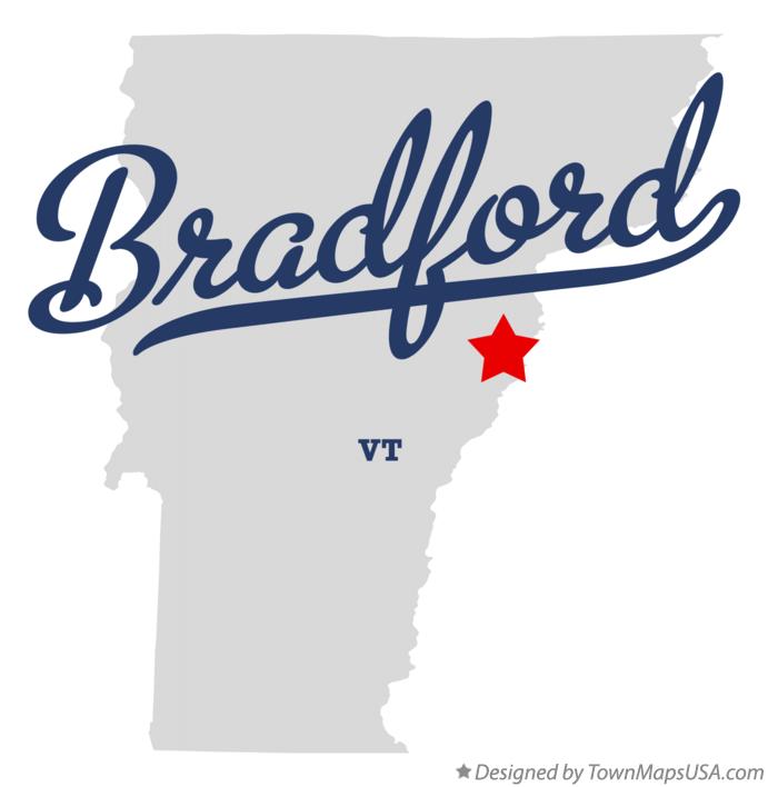 Map of Bradford Vermont VT