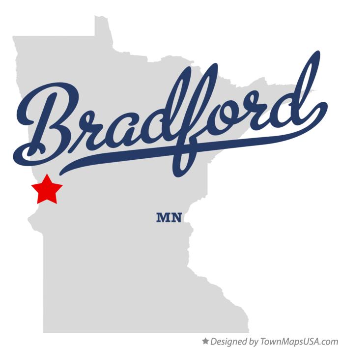 Map of Bradford Minnesota MN