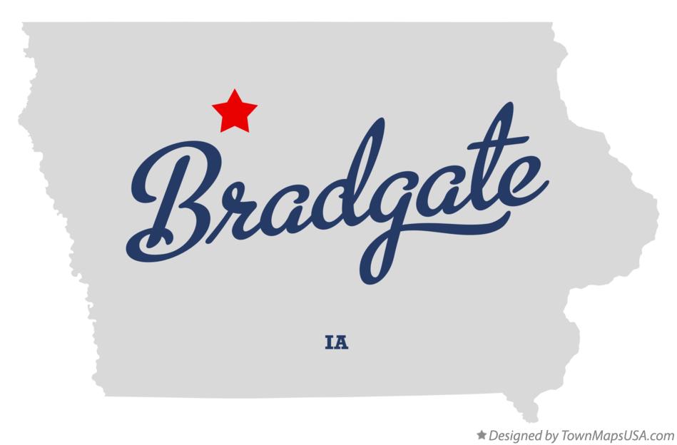 Map of Bradgate Iowa IA