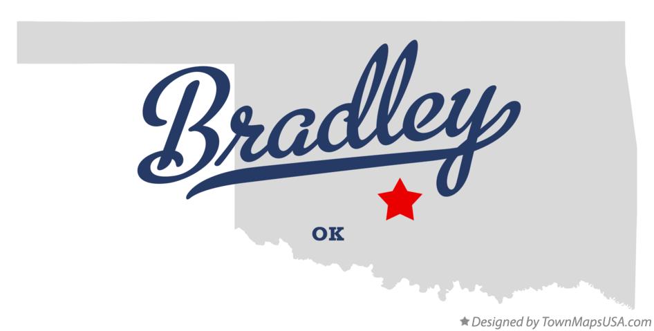 Map of Bradley Oklahoma OK