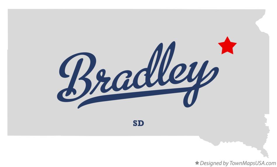 Map of Bradley South Dakota SD