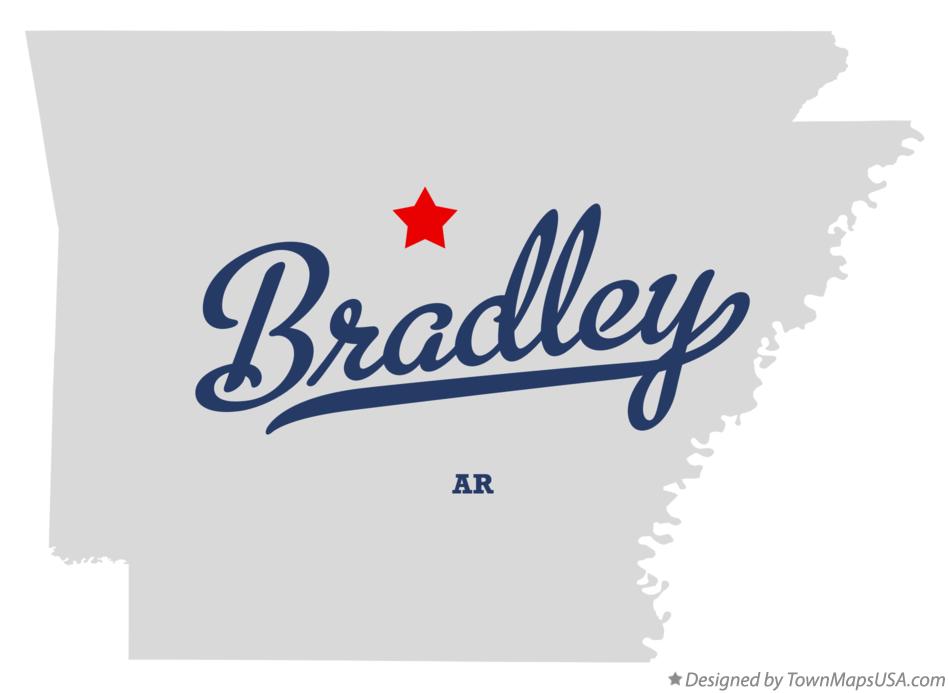 Map of Bradley Arkansas AR