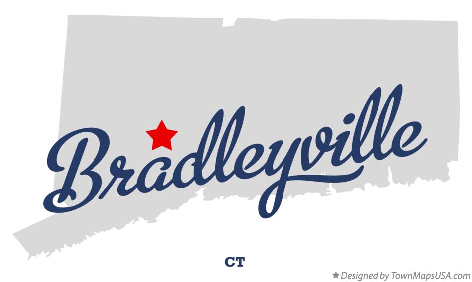 Map of Bradleyville Connecticut CT