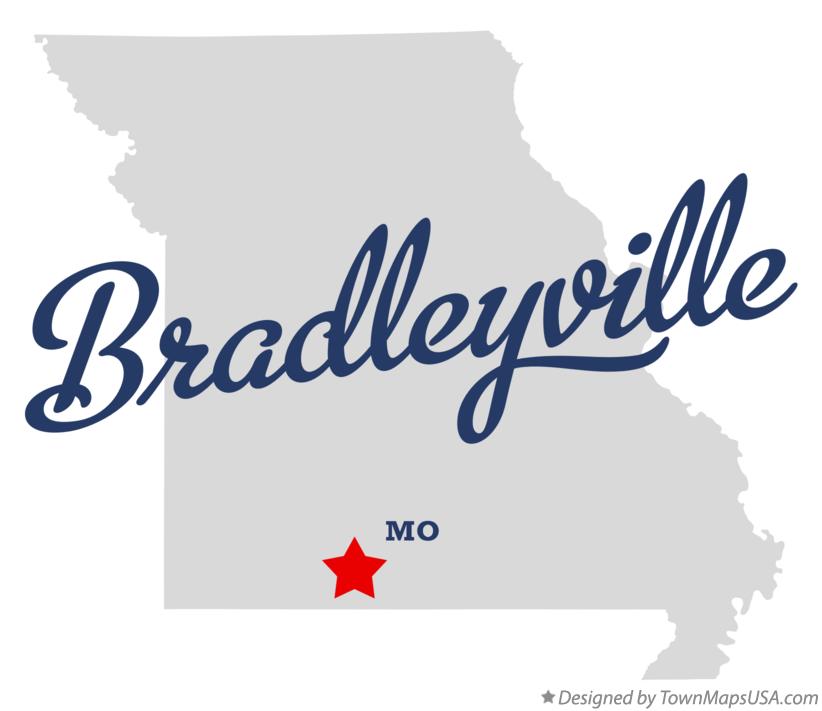 Map of Bradleyville Missouri MO