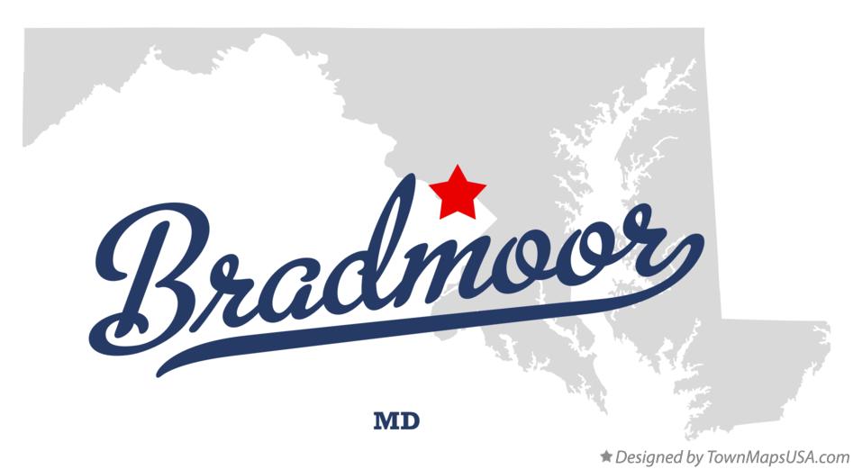 Map of Bradmoor Maryland MD