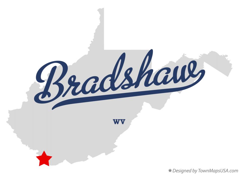 Map of Bradshaw West Virginia WV