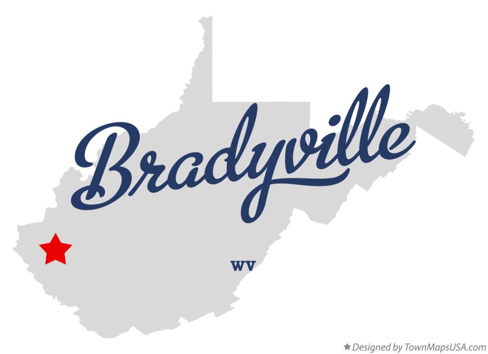 Map of Bradyville West Virginia WV