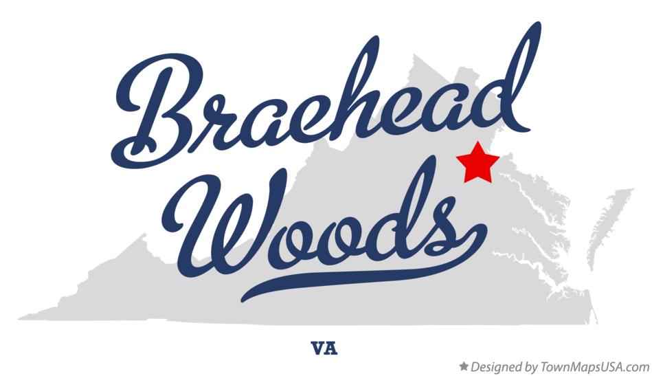 Map of Braehead Woods Virginia VA